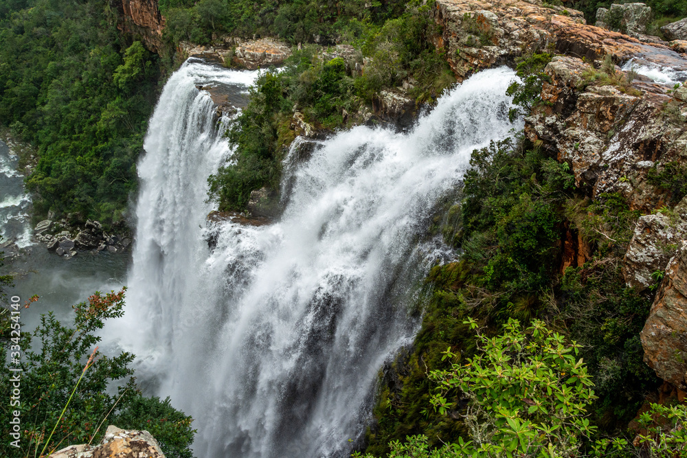 big and wild waterfall Lisbon Falls at the panorama route south africa big and wild waterfall Lisbon Falls at the panorama route south africa
