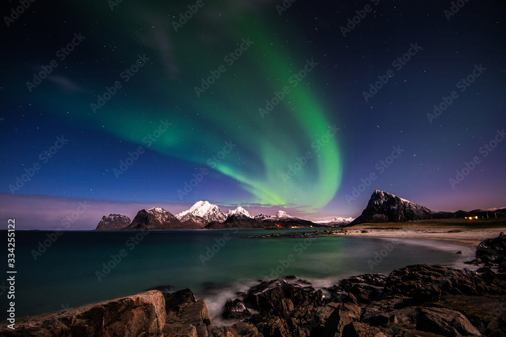 Aurora Borealis at the Lofoten islands, Norway