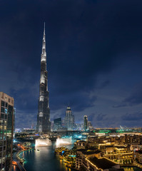 Crédence de cuisine Burj Khalifa Fontaine dansante illuminée de Dubaï  © Hany Mahmoud