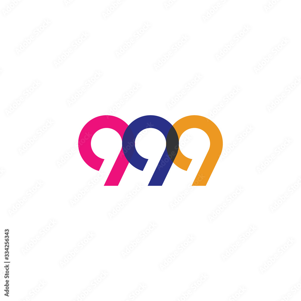 Typography nine, 9 logo icon vector template. Typography nine, 9 logo icon vector template.