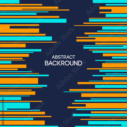 Abstract background of chaotic horizontal lines, stripes. Abstract geometric composition. Applicable for covers, placards, posters, brochures, flyers, banner designs. Color vector illustration.