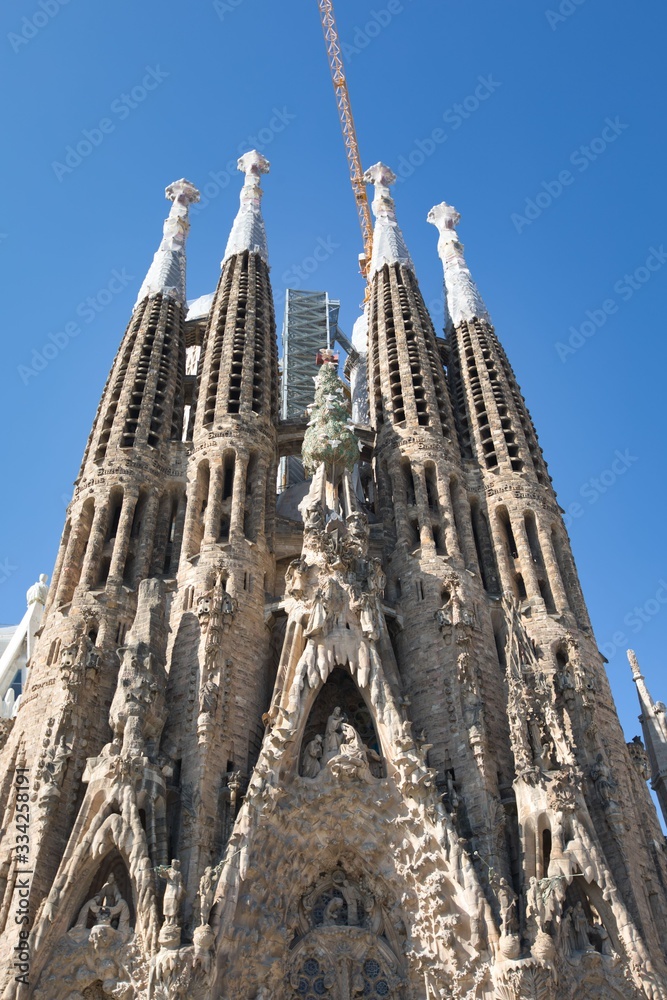Sagrada Familia, designed by Antoni Gaudi, Barcelona Spain