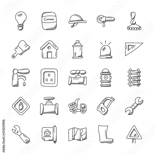  Construction Doodles Pack