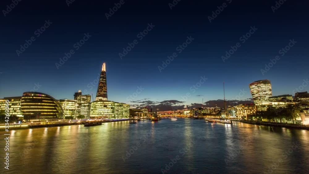 London Skyline Timelapse Day to Night London Skyline Timelapse Day to Night