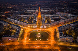 Aerial view of Nowa Huta, Cracow, Poland