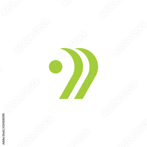 Typography nine, 9 logo icon vector template.
