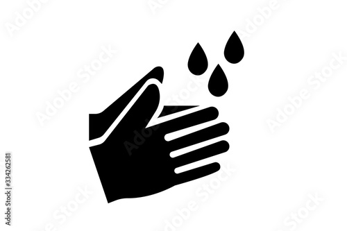 Hand wash icon, protect from corona virus icon