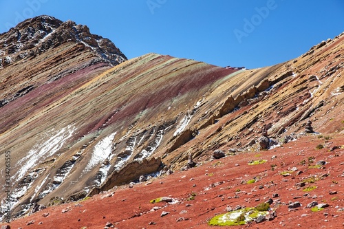 Rainbow mountains in Peru, Peruvian Andes photo