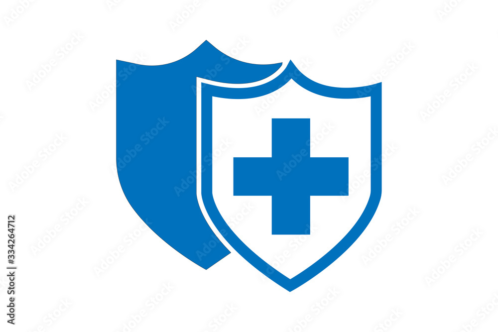 shield with cross, protection icon shield with cross, protection icon