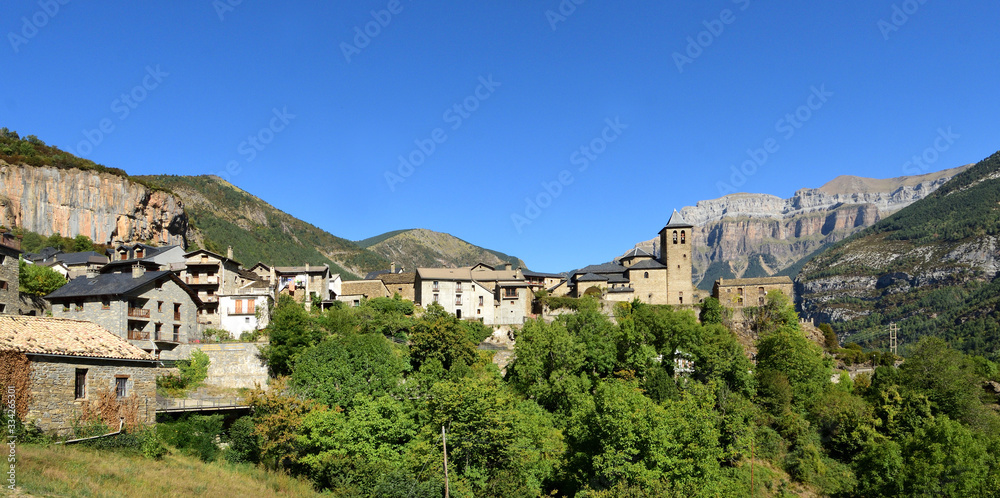 village of Torla, Ordesa and Monte Perdido, National Park, Huesca province, Aragon, Spain