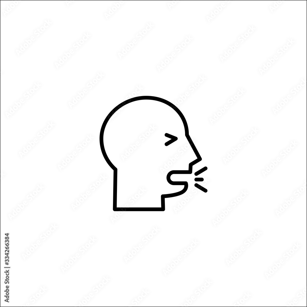 cough, sneeze icon vector illustration cough, sneeze icon vector illustration