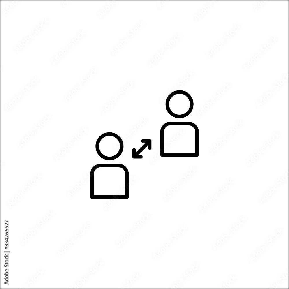 social distancing icon vector illustration social distancing icon vector illustration