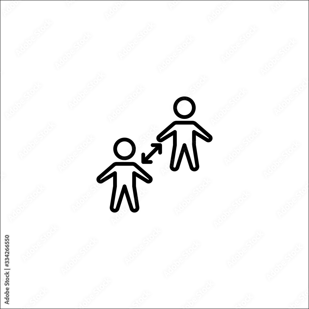 Obraz premium social distancing icon vector illustration