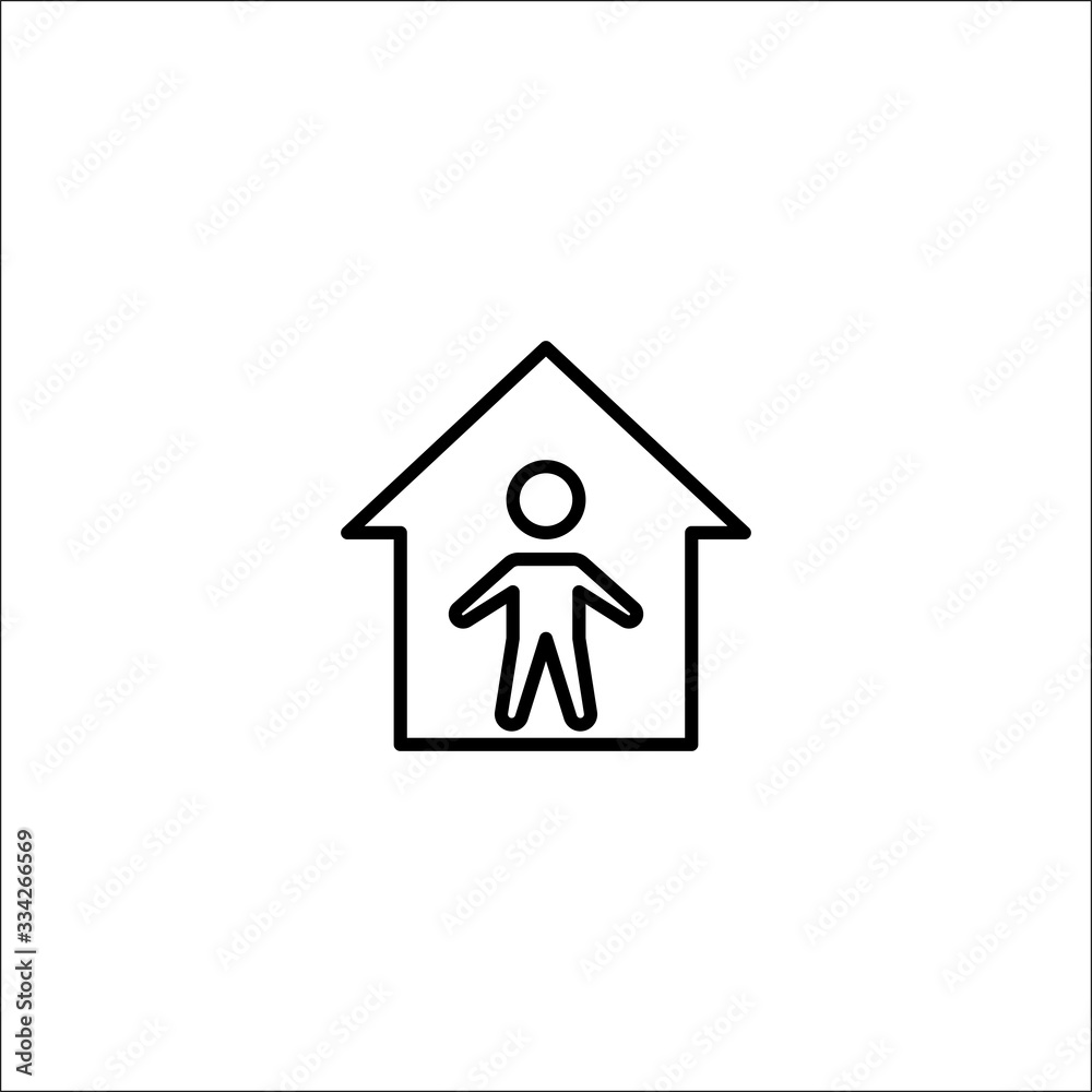 stay at home icon vector illustration stay at home icon vector illustration