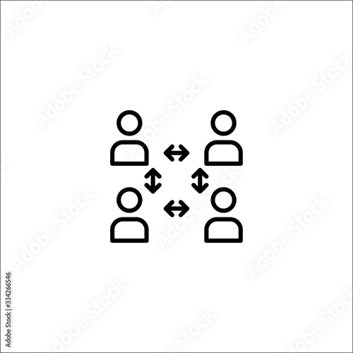 social distancing icon vector illustration