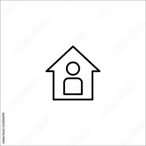 stay at home icon vector illustration © nuiiun