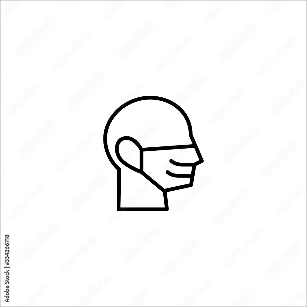 person with mask icon icon vector illustration person with mask icon icon vector illustration