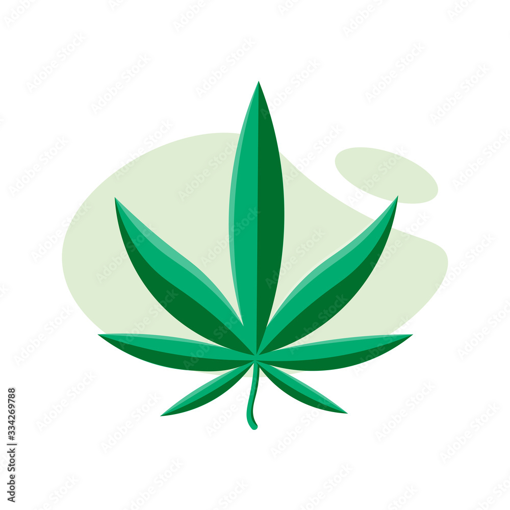 Cannabis icon, marijuana leaf illustration design element, flat icon Cannabis icon, marijuana leaf illustration design element, flat icon