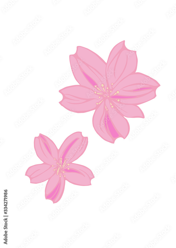 桜をモチーフにデザインした背景素材