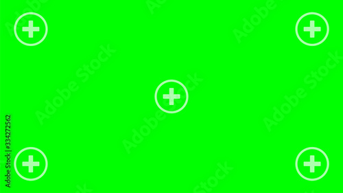 Green chromakey track point. Chromakey Background. Vector stock illustration.