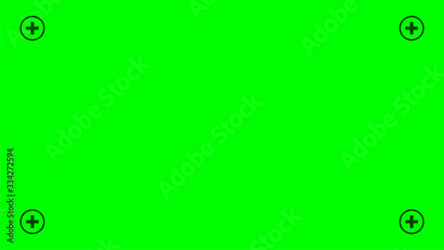 Green chromakey track point. Chromakey Background. Vector stock illustration.