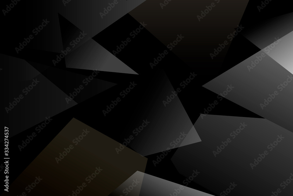 Modern abstract composition of dark gray gradient triangles on a black background. For web pages, notepad, cover, social or business interaction. Modern abstract composition of dark gray gradient triangles on a black background. For web pages, notepad, cover, social or business interaction.