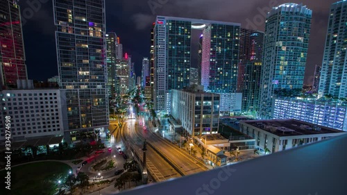 Brickell Timelapse from Miami Balcony photo
