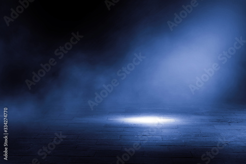 Texture dark concentrate floor with mist or fog © yudhistirama