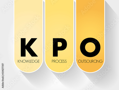KPO - Knowledge Process Outsourcing acronym, business concept background