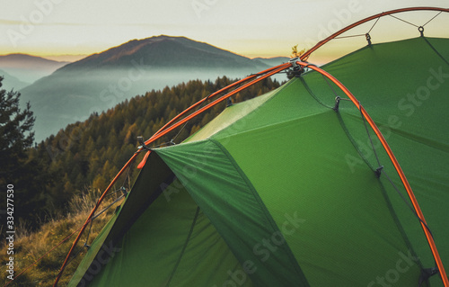 tent in the mountain