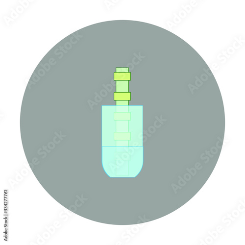 bamboo inside glass vase on white background