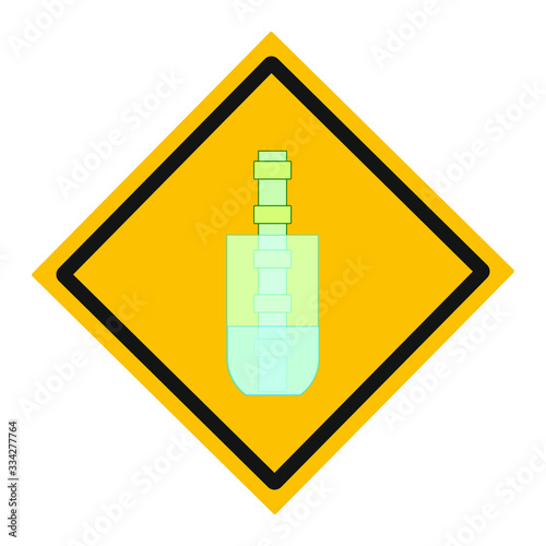 bamboo inside glass vase on white background