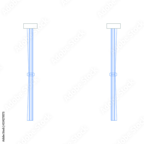 hospital curtains on white background