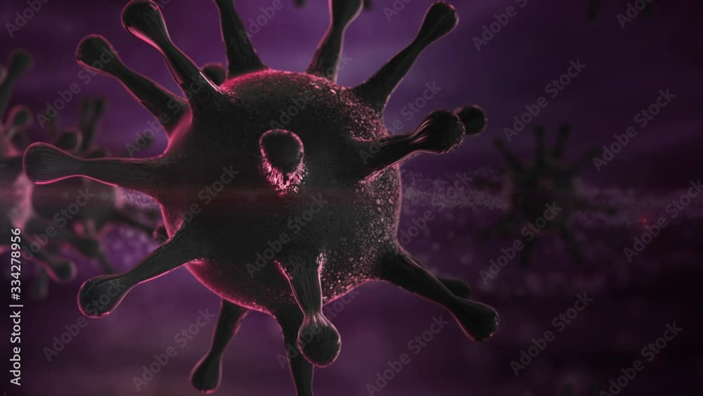 Corona virus effect all around the world abstract covid - 19 animation