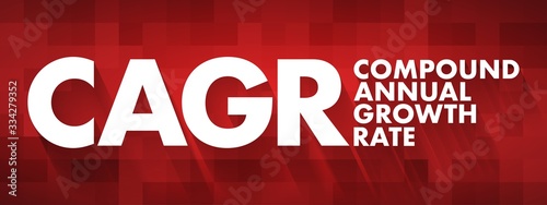 CAGR - Compound Annual Growth Rate acronym, business concept background