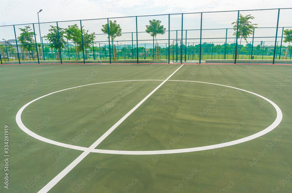 Fototapeta premium Center circle line at futsal court