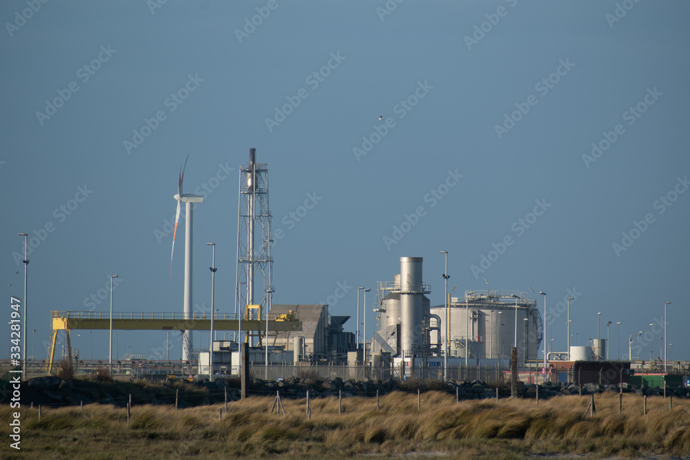 Industrial facilities in the port of Zeebrugge, Belgium