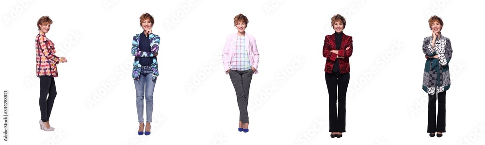 Beautiful woman in front of a white background Beautiful woman in front of a white background