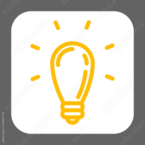 Light bulb icon. Idea symbol.