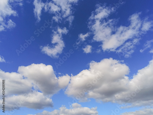 Simple blue cloudy sky  Nature background  day time.