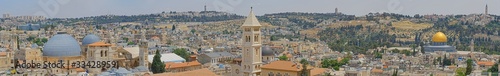 Foto Panoramic view of the old city of Jerusalem