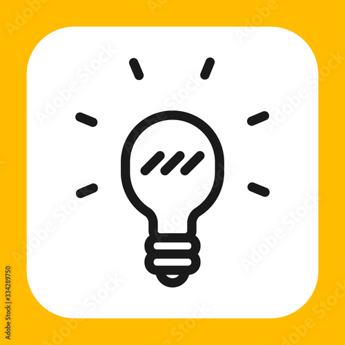 Light bulb icon. Idea symbol.