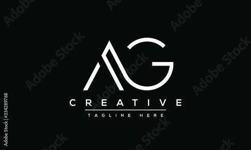 AG Letter Logo Design. Creative Modern A G Letters icon vector Illustration. photo