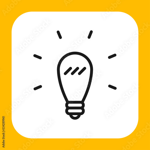 Light bulb icon. Idea symbol.
