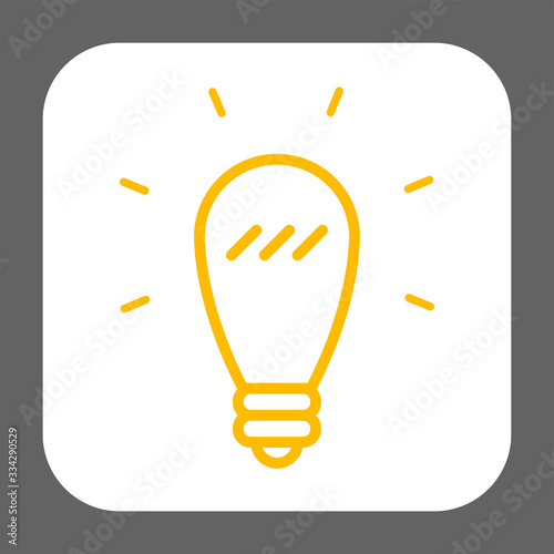 Light bulb icon. Idea symbol.