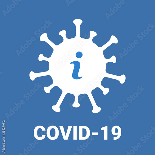 Coronavirus Info Cell Icon, 2019-nCoV Novel Coronavirus Bacteria. No Infection and Stop Coronavirus Concepts. Dangerous Coronavirus Cell in China, Wuhan. Isolated Vector Icon