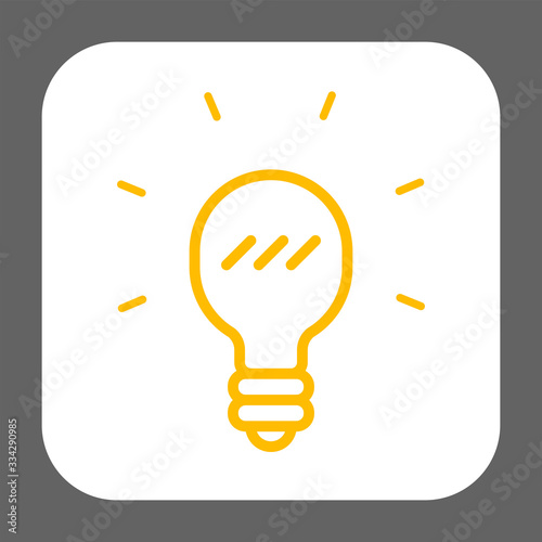 Light bulb icon. Idea symbol.