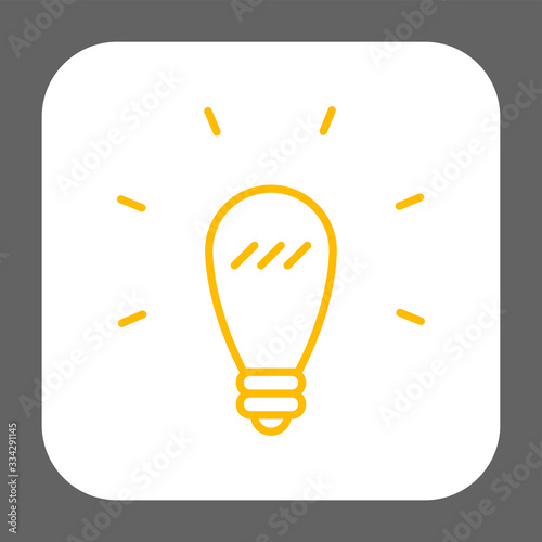 Light bulb icon. Idea symbol.