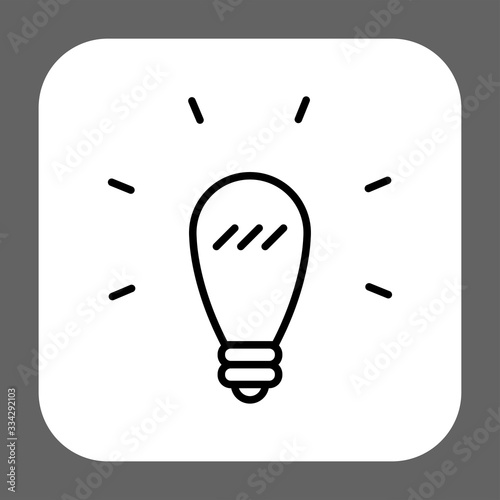Light bulb icon. Idea symbol.