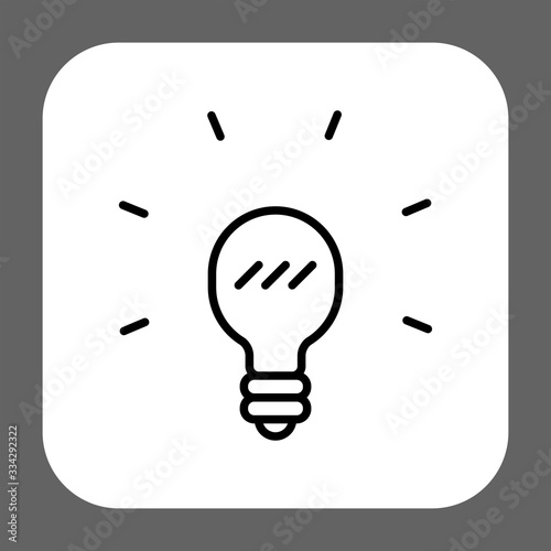Light bulb icon. Idea symbol.